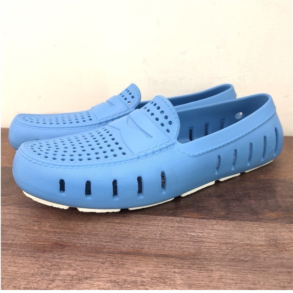 Floafers Country Club Driver Shoes Penny Loafer Blue Preppy Waterproof Size 9